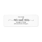 未来のミセス結婚差出人住所ラベル ラベル (正面)