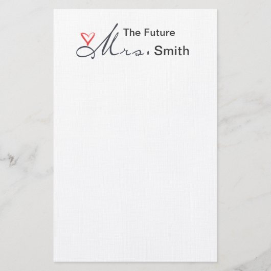 未来のミセス自分カスタマイズのこと！ 便箋 (正面)