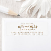 未来のミセス金ゴールドインクスクリプト差出人住所 ラベル (インサイチュ)