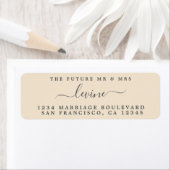 未来のミセス・アイボリー結婚差出人住所 ラベル (インサイチュ)