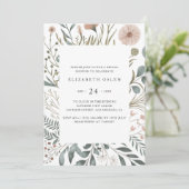 未来のミセス・ウォーター色フローラブライダルシャワー写真 招待状 (スタンド正面)