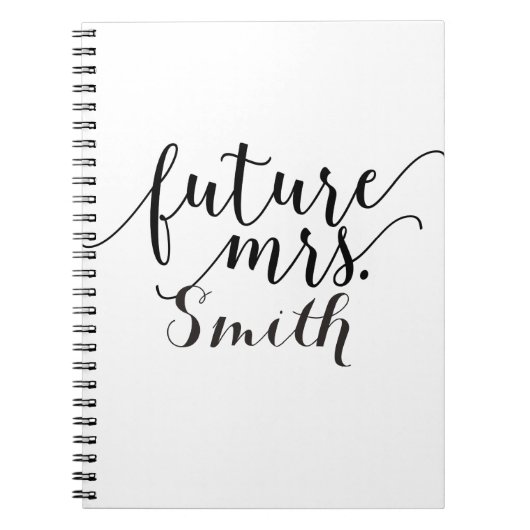 未来のミセス・カスタム・ウェディング・プランニング・ノートブック ノートブック (正面)