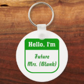 未来のミセス・キーチェーンパーソナライズされた- キーホルダー (正面)