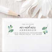 未来のミセス・グリーン結婚リーフ差出人住所 ラベル (インサイチュ)