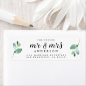 未来のミセス・グリーン結婚リーフ差出人住所 ラベル (インサイチュ)
