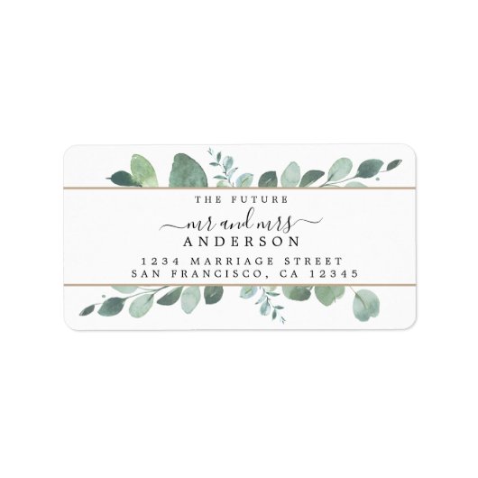 未来のミセス・グリーン結婚リー差出人住所 ラベル (正面)