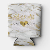 未来のミセス・ゴールド・フォイルと白い大理石の花嫁 缶クーラー (正面)