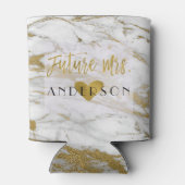 未来のミセス・ゴールド・フォイルと白い大理石の花嫁 缶クーラー (裏面)