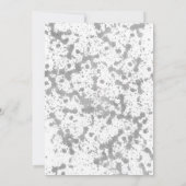 未来のミセス シルバー ホワイト ブライダル シャワー 招待状 (裏面)