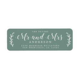 未来のミセス・スクリプト・ダスティグリーン・差出人住所 ラベル