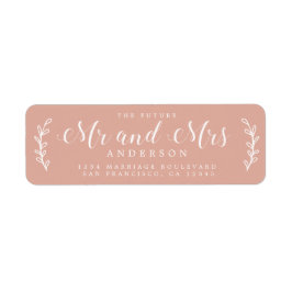 未来のミセス・スクリプト・ダスティピンク差出人住所 ラベル