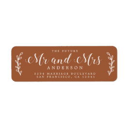 未来のミセス・スクリプト・テラコッタ差出人住所 ラベル