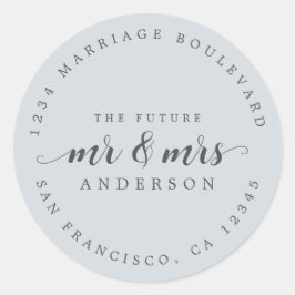 未来のミセス・スクリプト・パステルブルー差出人住所 ラウンドシール