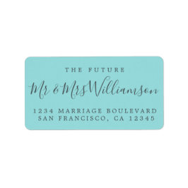 未来のミセス・ターコイズ結婚差出人住所 ラベル