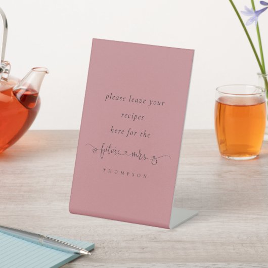 未来のミセス・ダスティバラブライダルシャワーレシピはこちら 台座サイン (インサイチュ)