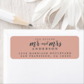 未来のミセス・ダスティー・ピンク結婚ズ差出人住所 ラベル (インサイチュ)