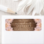 未来のミセス・ダリアの花結婚の差出人住所 ラベル (インサイチュ)