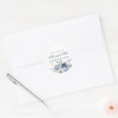 未来のミセス・ダークブルーアイボリーフローラ冬 ラウンドシール (封筒)