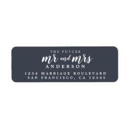 未来のミセス・ダークブルー結婚の差出人住所 ラベル