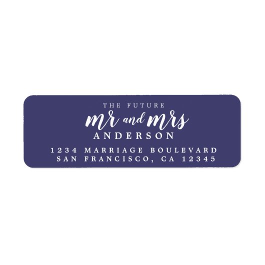 未来のミセス・ネイビー結婚ル差出人住所 ラベル (正面)