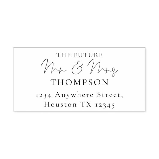 未来のミセス・ネームと差出人住所 セルフインキングスタンプ (デザイン)