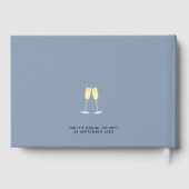 未来のミセス・ネーム日付ダスティブルーブライダルシャワー ゲストブック (裏面)