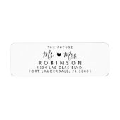 未来のミセス・ハート結婚差出人住所 ラベル (正面)