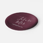 未来のミセス・バーガンディブライダルシャワー ペーパープレート (アングル)