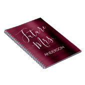 未来のミセス・バーガンディ・パープルブライダルシャワープランナー ノートブック (右側)