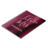 未来のミセス・バーガンディ・パープルブライダルシャワープランナー ノートブック (左側)