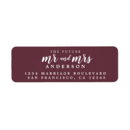 未来のミセス・バーグンディ結婚の差出人住所 ラベル