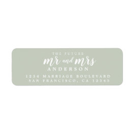 未来のミセス・パステルグリーン結婚差出人住所 ラベル