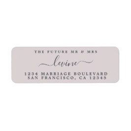 未来のミセス・パステルパープル結婚差出人住所 ラベル