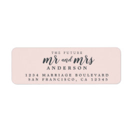 未来のミセス・パステルピンク結婚差出人住所 ラベル