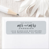 未来のミセス・パステルブルー結婚ズ差出人住所 ラベル (インサイチュ)