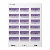 未来のミセス・パープルビーチ結婚式差出人住所 ラベル (フルシート)