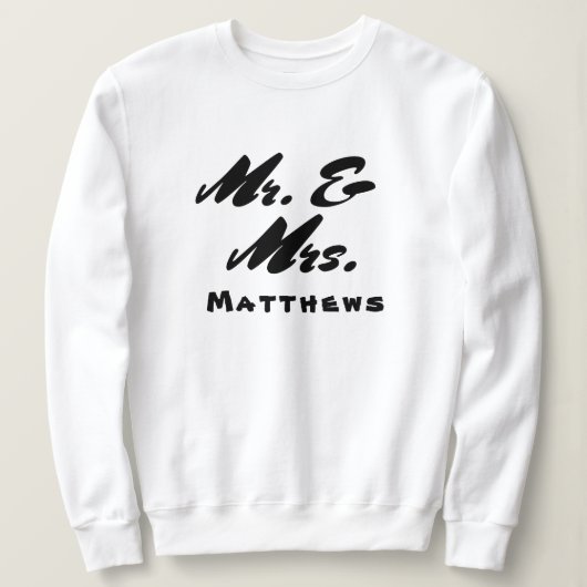 未来のミセス、ピンクのハート&スクリプトカスタムのTシャツ スウェットシャツ (デザイン正面)