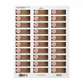 未来のミセス・ピンク・ダリア・フラワー差出人住所 ラベル (フルシート)