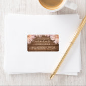 未来のミセス・ピンク・フローラ・ウッド結婚ズ・アドレス・ラボ ラベル (インサイチュ)