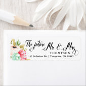 未来のミセス・ピーニー・バラ・パステル・ウォーター・カラー ラベル (インサイチュ)