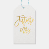 未来のミセス・フォー・ゴールド・フォイル現代の脚本好み ギフトタグ (裏面)