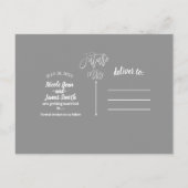 未来のミセス・フォー シルバー・フォイル 現代の セーブ・ザ・デート 案内ポストカード (裏面)