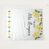 未来のミセス・ブライダルシャワー・レモンの写真の背景 タペストリー (正面(横))