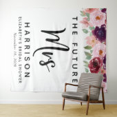 未来のミセス・ブルゴーニュフローラカスタムブライダルシャワー タペストリー (インサイチュ(横))