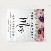 未来のミセス・ブルゴーニュフローラカスタムブライダルシャワー タペストリー (正面(横))