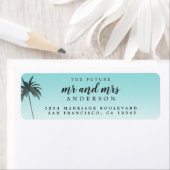 未来のミセス・ブルービーチ結婚式差出人住所 ラベル (インサイチュ)