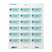 未来のミセス・ブルービーチ結婚式差出人住所 ラベル (フルシート)