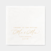 未来のミセス・ミセス・カスタム婚約パーティ 箔ナプキン (正面)