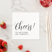 未来のミセス・ミニマリストモダンブライダルシャワー スタンダードカクテルナプキン (インサイチュ)