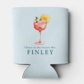 未来のミセス ライトブルー ブライダルシャワーの乾杯 缶クーラー (裏面)